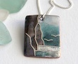 seascape enamel necklace