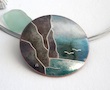 seascape enamel necklace