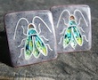 insect enamel cufflinks