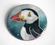 puffin enamel brooch