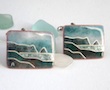 seascape enamel cufflinks